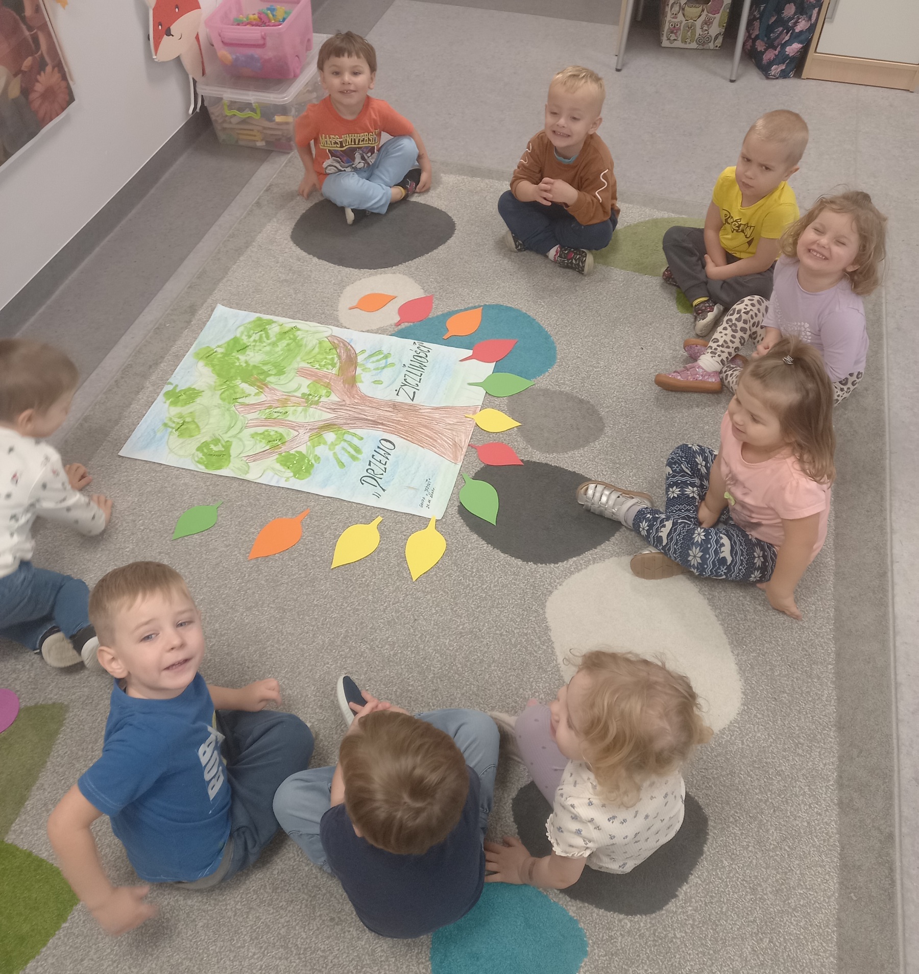 Dzieci z grupy Jeżyki brały udział w zajęciach o życzliwości.