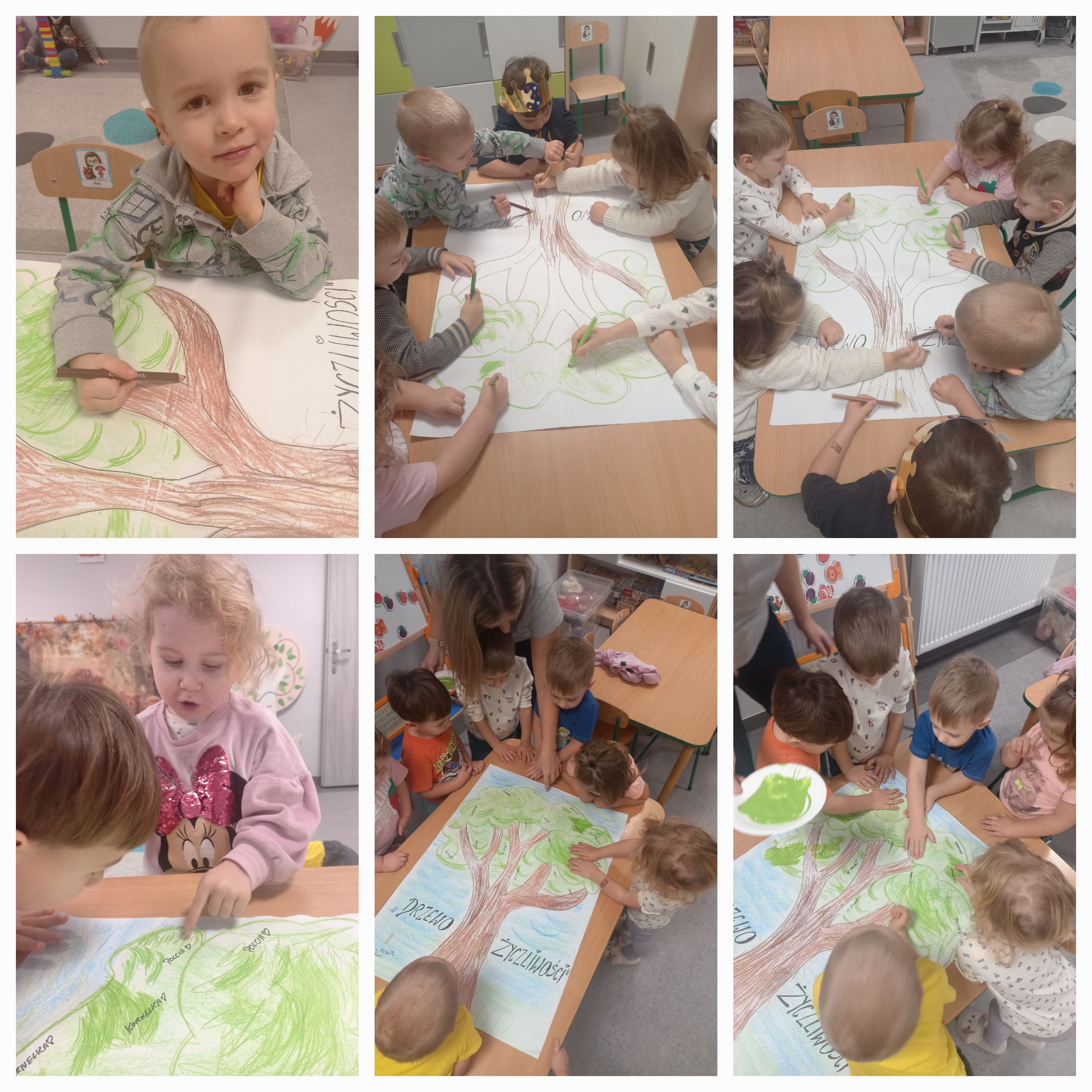 „Jeżyki” podczas wykonywania „Drzewa życzliwości”