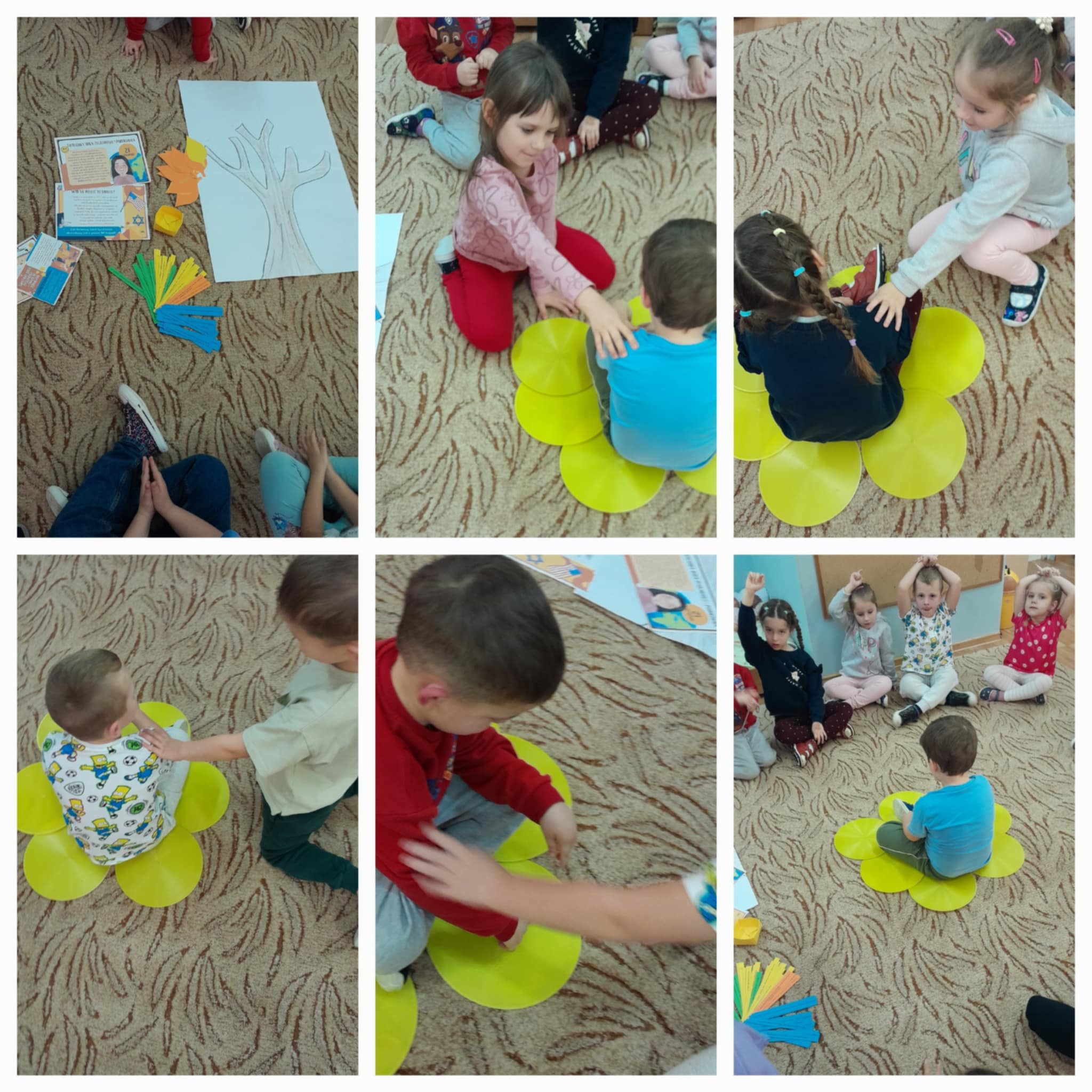 Podczas Dnia Życzliwosci dzieci uczą się obdarzać kolegów miłym słowem.