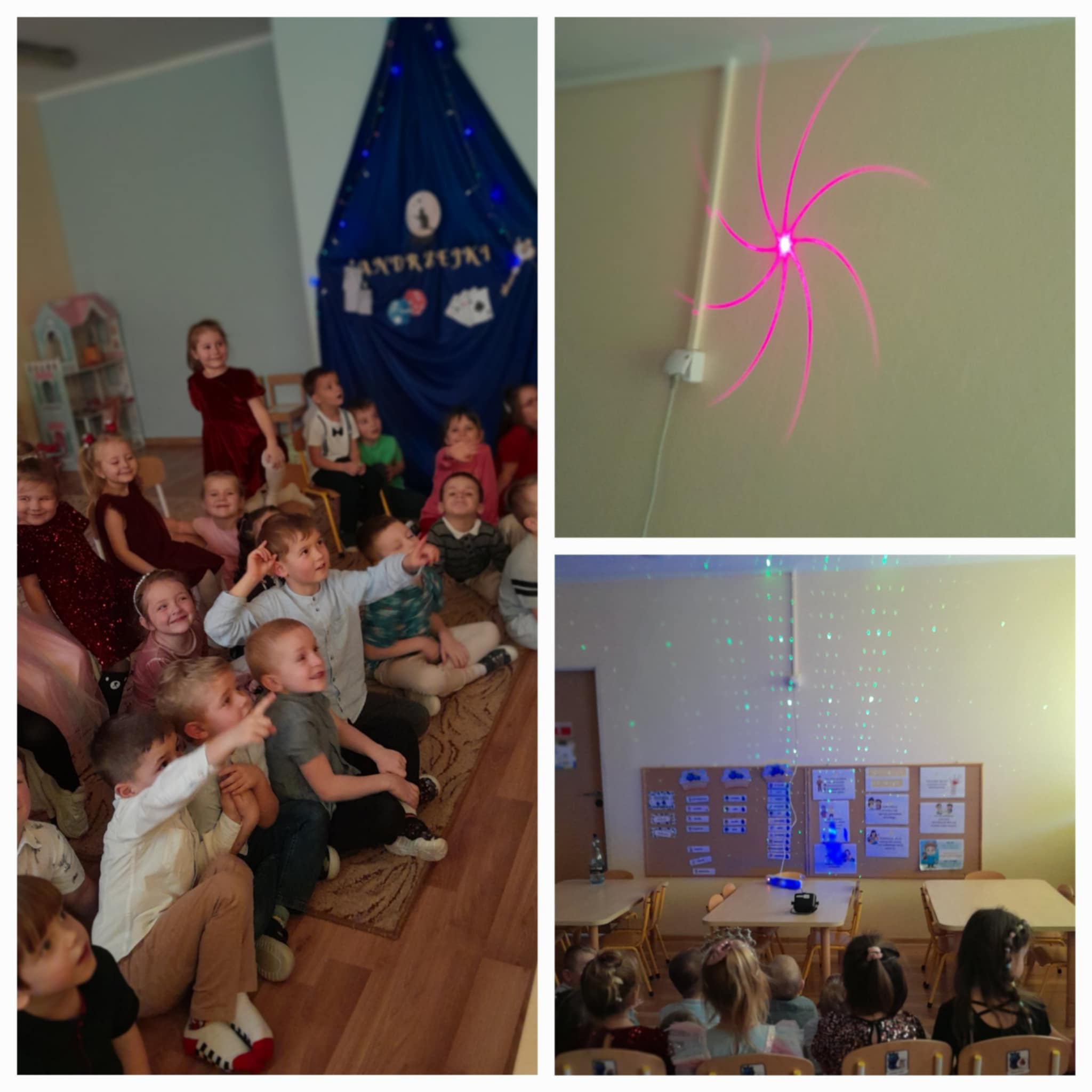 Pokaz świateł w grupie Jagódek.