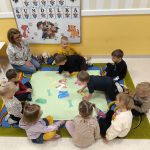 Zabawa – Miseczki i kosteczki.